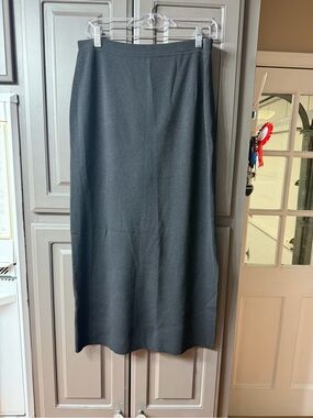 Lands' End Black Maxi Straight Skirt